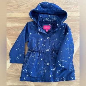 London Fog midweight lined jacket with hood size 6